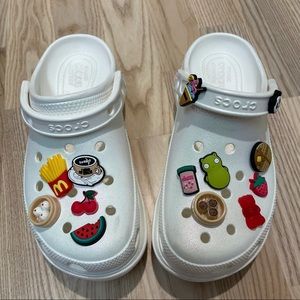 Crocs Classic Bae clogs. Iridescent finish.